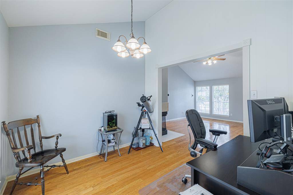 Another view of the dining room looking towards the family room.