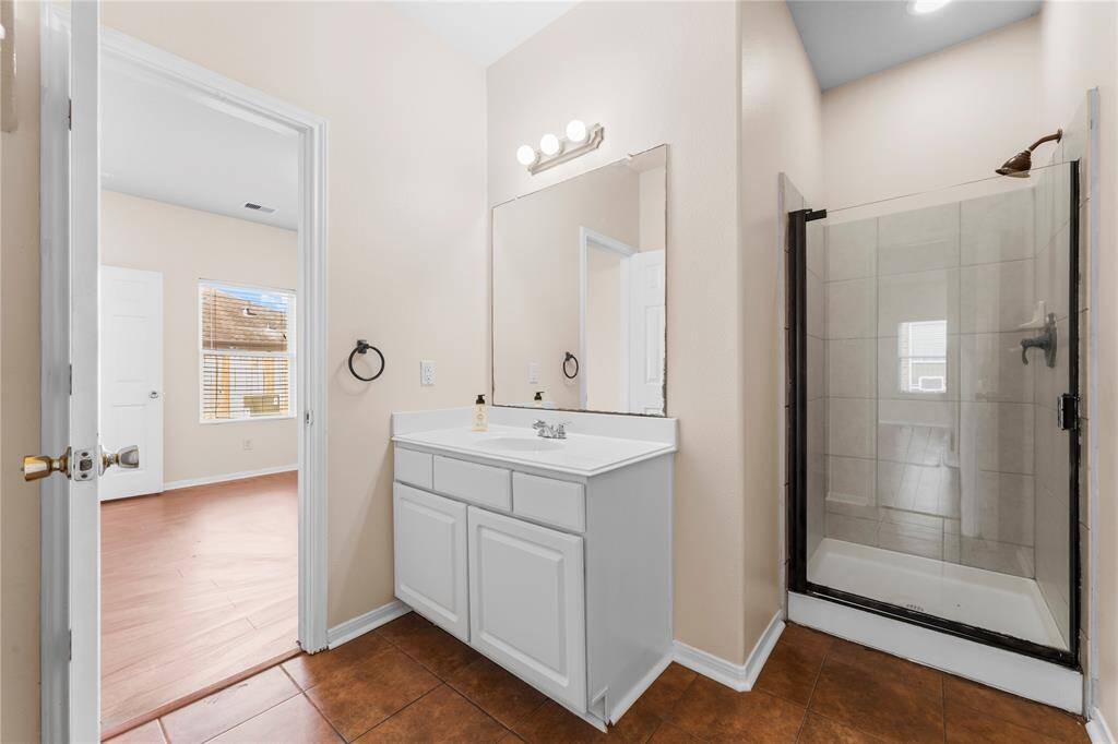 Full bath w/ shower downstairs.