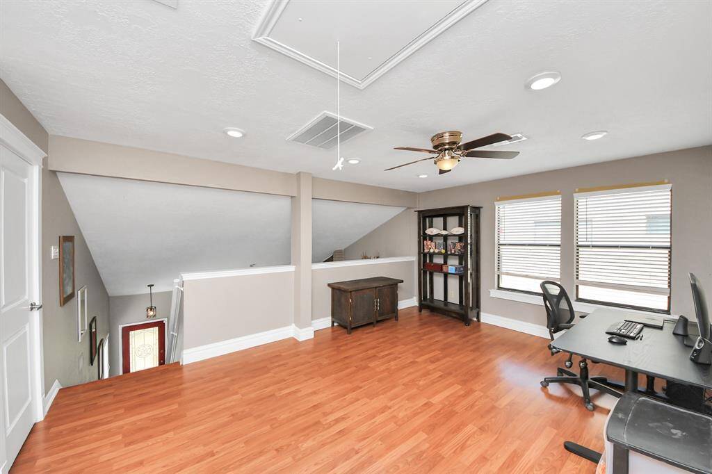 The game room easily adapts to your family's needs, providing a fun and functional area for all ages.
