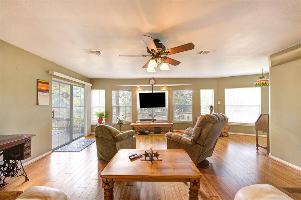 Front on view of the living room.