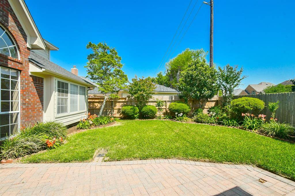 Lush landscaping with blooming plants