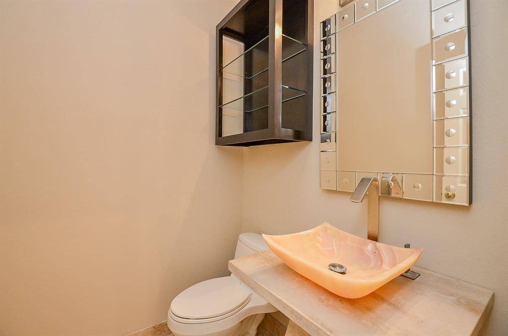 Half bath on the first floor