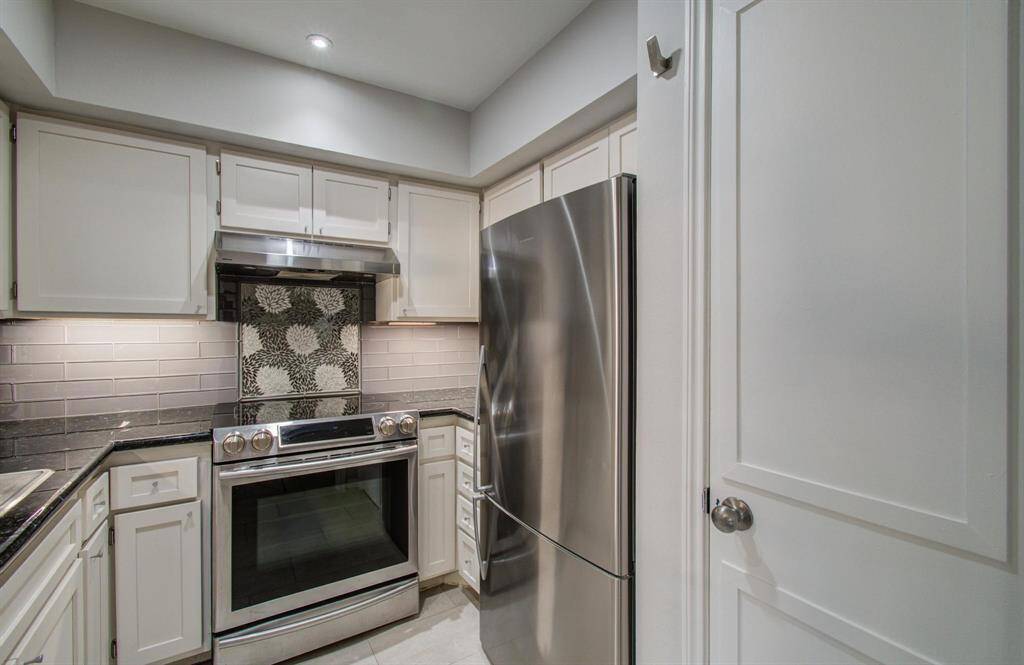 Full sized pantry offers lots of storage and a place to tuck away your appliances.