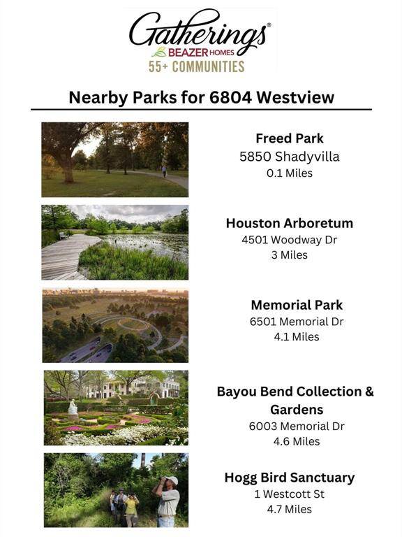 Nearby parks