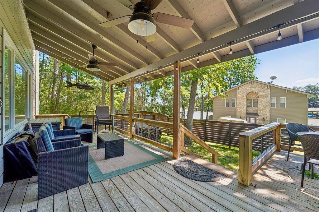 Extended covered back porch.