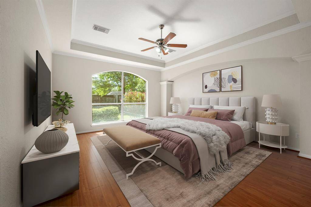 Primary suite located on first floor *virtually staged*