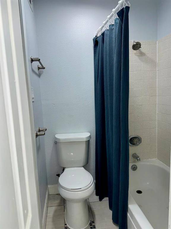Upstirs tub with toilet