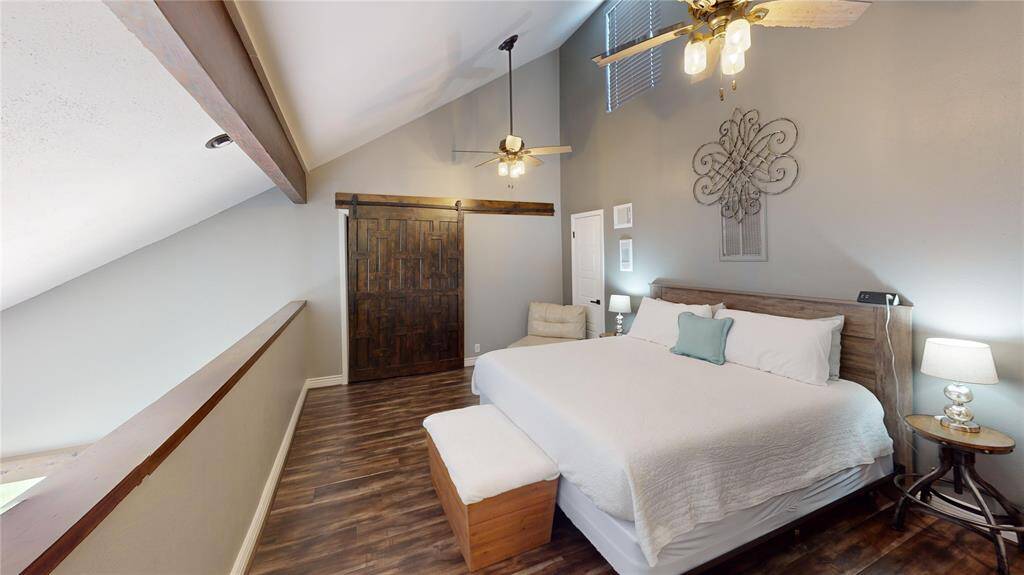 This is the 3rd floor loft area, hugse private space that overlooks the main living area.