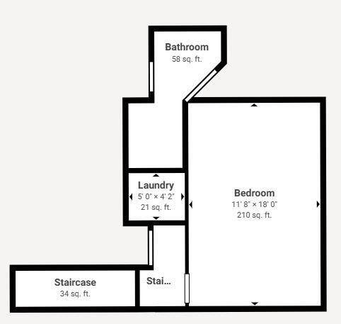 1st Floor Bedroom & Laundry