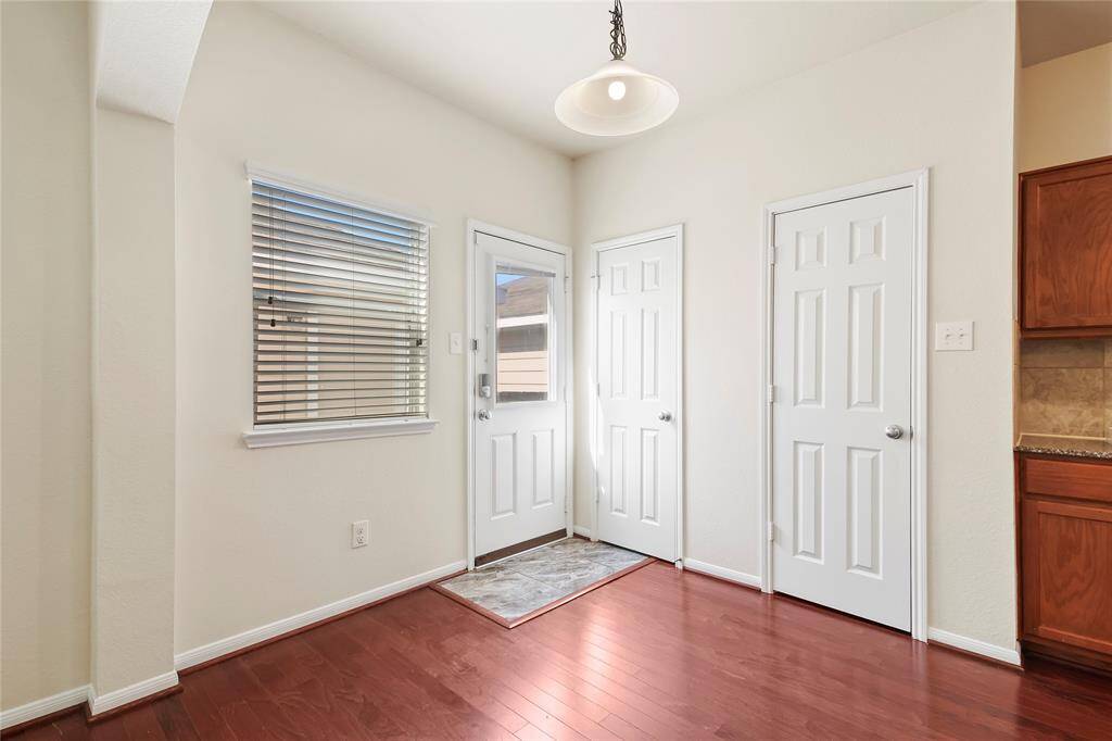 Easy access to the garage through the back door.