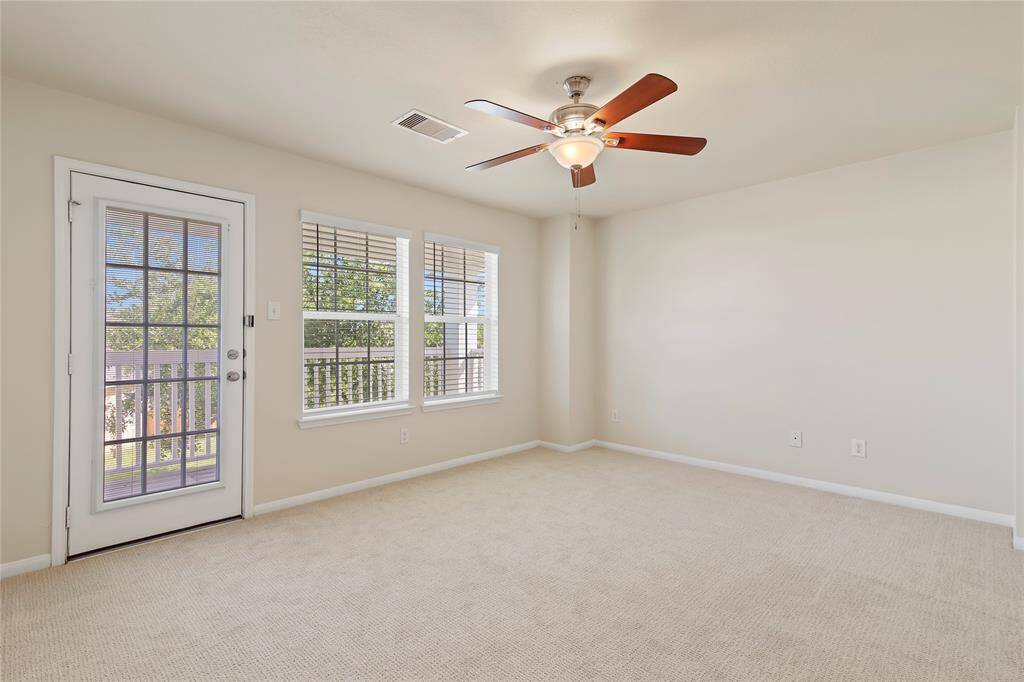 Enjoy plush new carpeting in the primary bedroom.