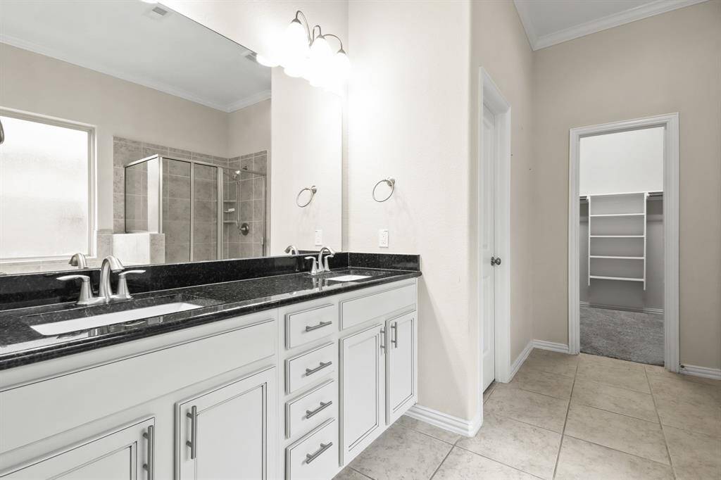 Spacious primary bathroom.