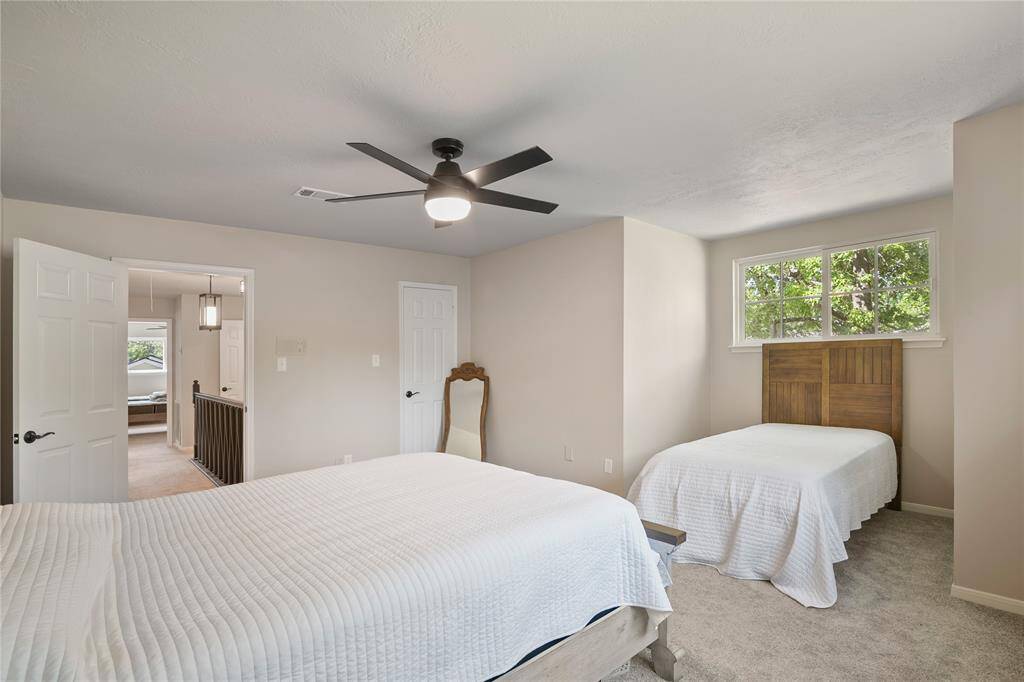 View of one of the larger bedrooms upstairs-
