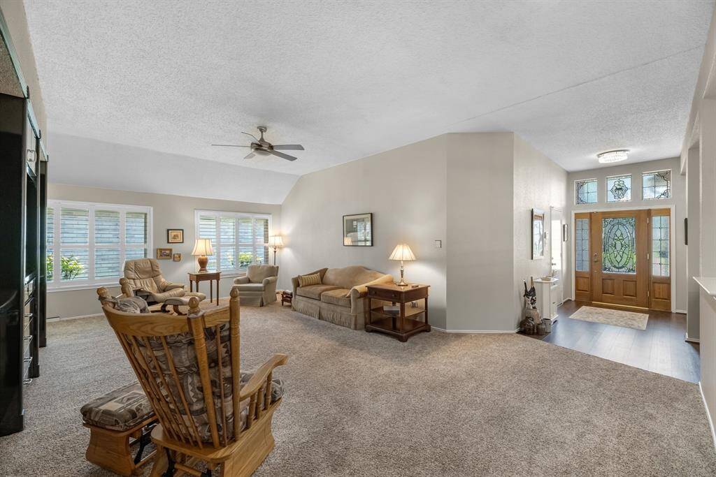 View of front door & living area