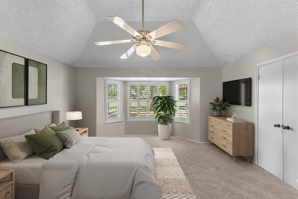 Primary bedroom - virtually staged.