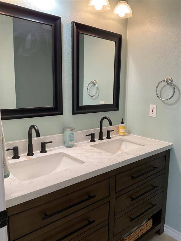 Double sinks in the Primary bathroom.