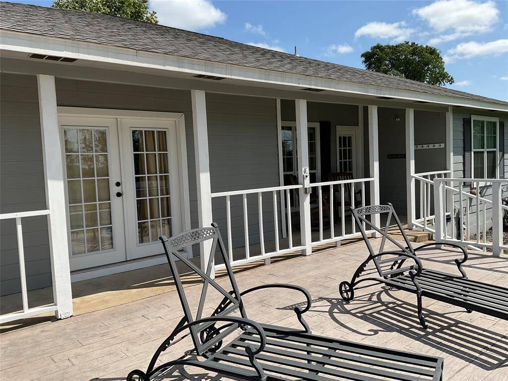 Back doors that get you to the incredible back patio.