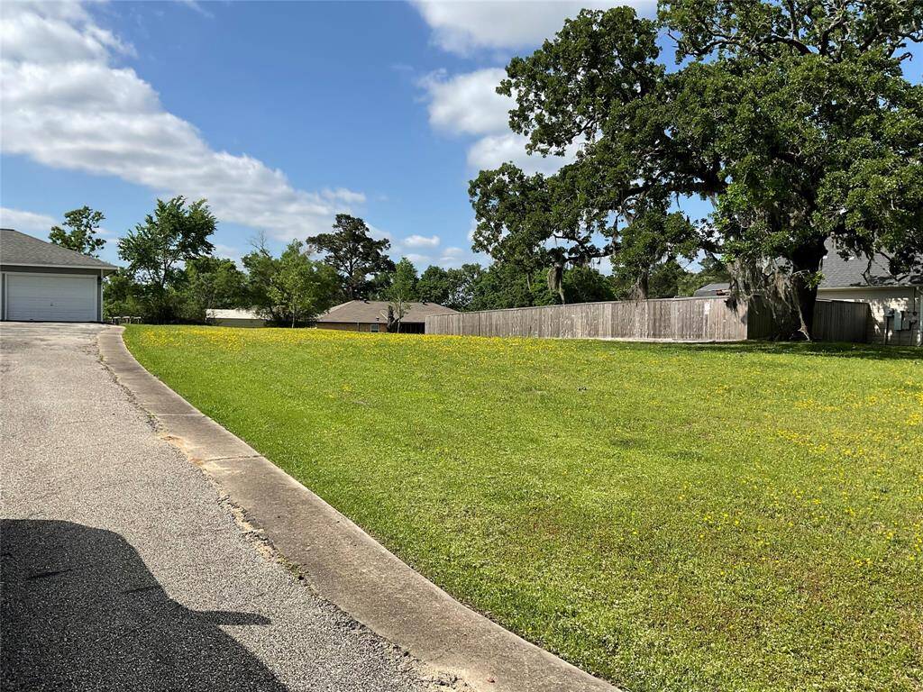 One of the five lots is to the right of the driveway with that beautiful tree.