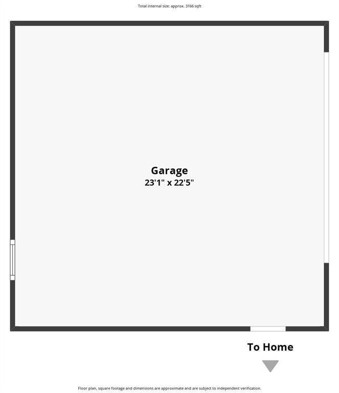 Detached garage.