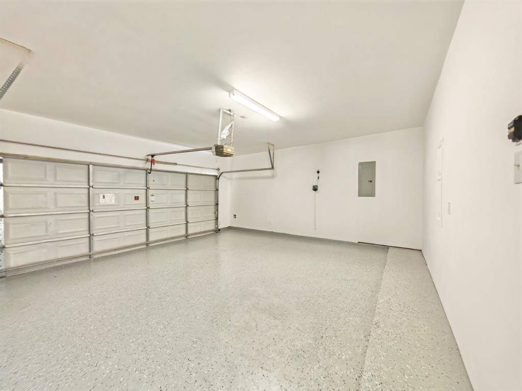 Epoxy coated garage floor