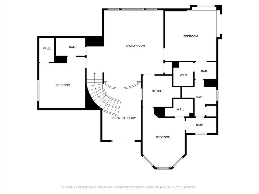 The second story floor plan.