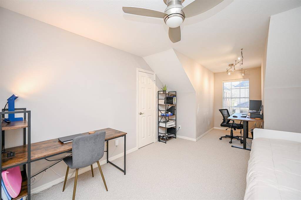 There's tons of wall and carpeted floor space for furnishings of your choice in this special 2nd floor bedroom.