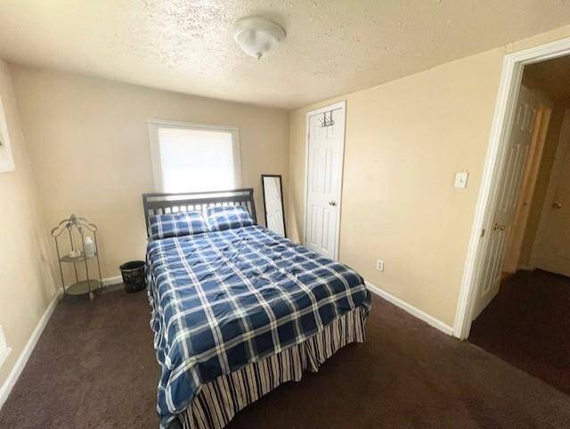 A sunlit bedroom featuring plush carpeting and ample space. Calming and comfortable, it’s ready for a fresh aesthetic or personalized design.