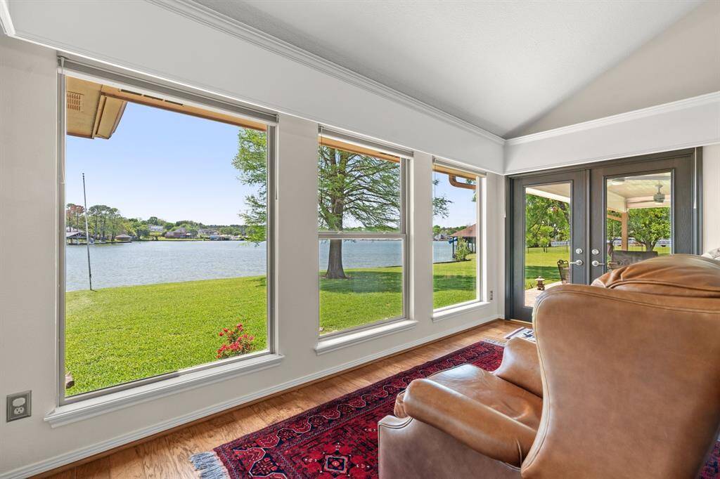 Large picture windows to capture the lake views.
