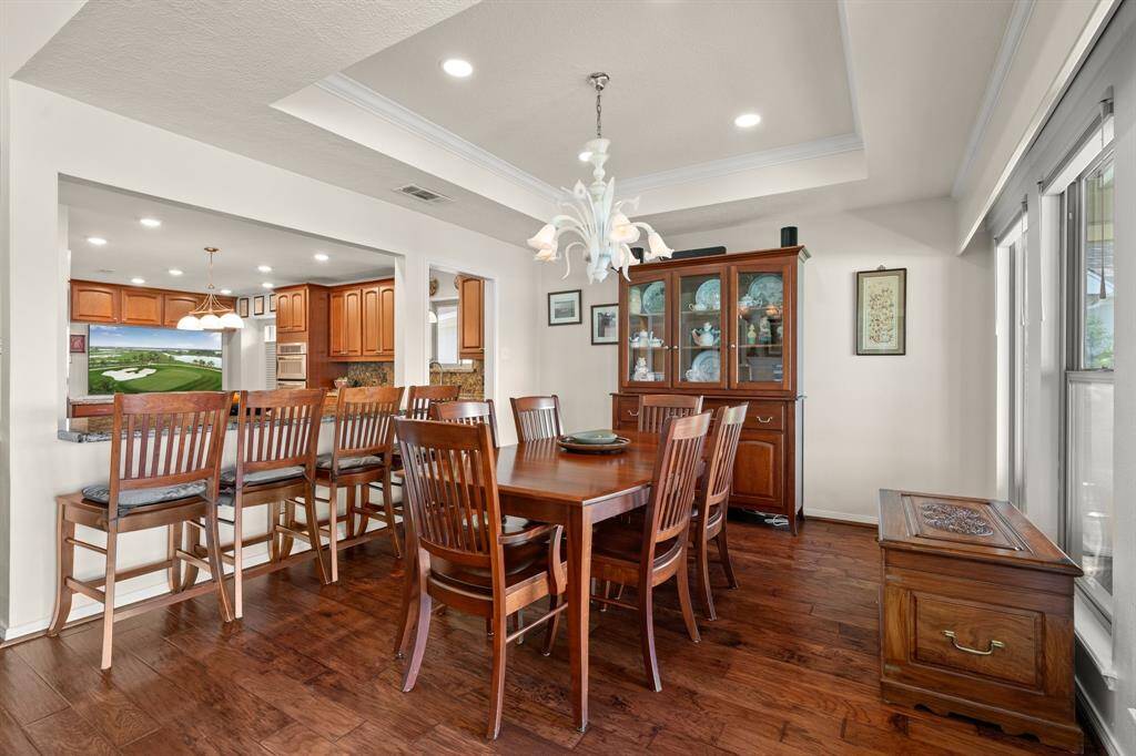 Dining area also features large windows to capture the views.