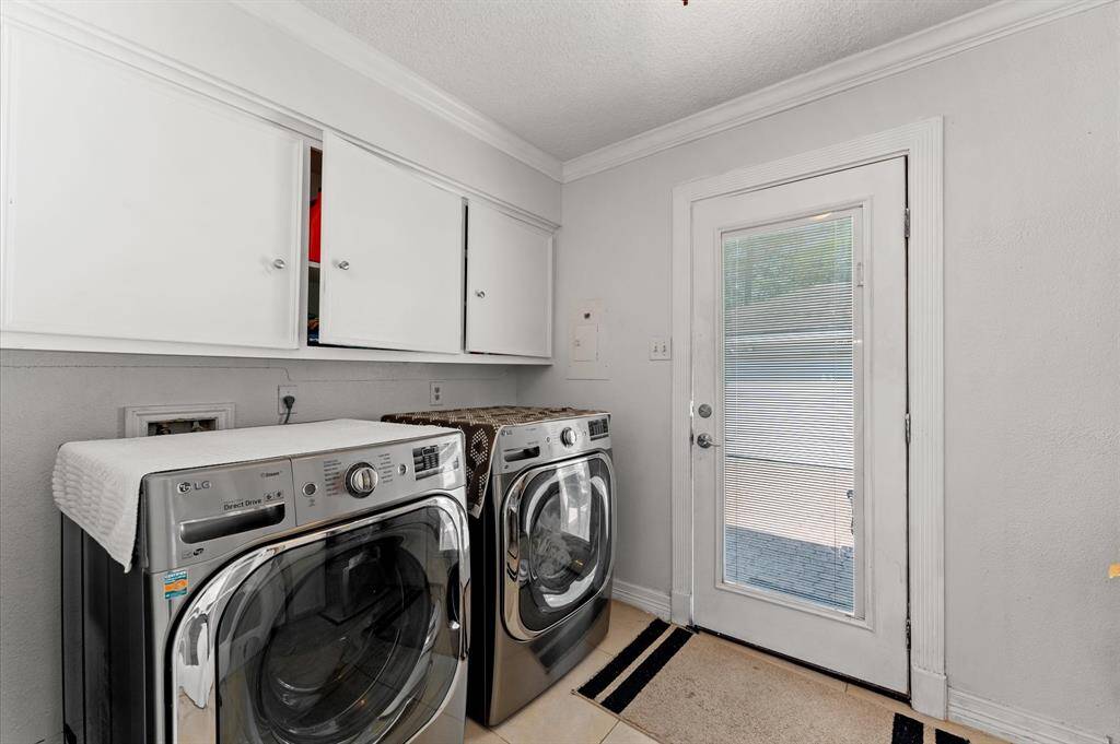 Utility room is in the house leads to the garage.