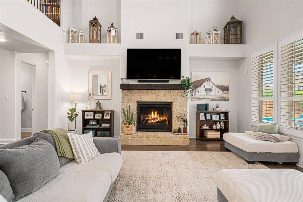 Absolutely stunning. Imagine cozying up to this custom stone fireplace on a Texas Winter night.