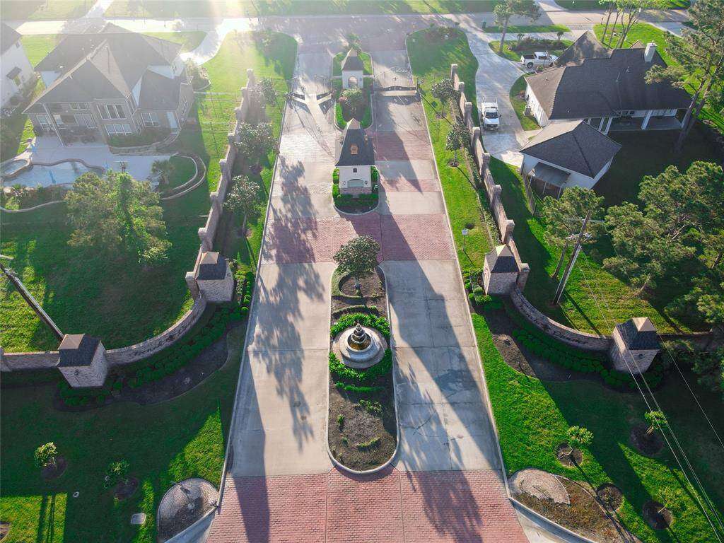 Gated entryway from above