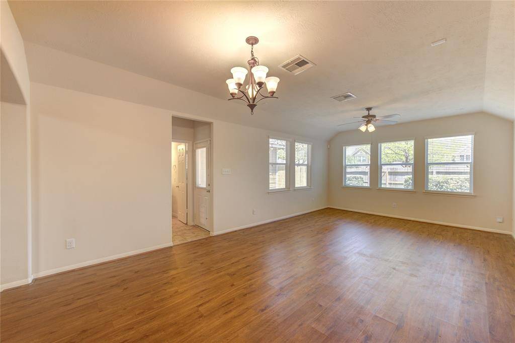Family Room facing Back Yard Windows