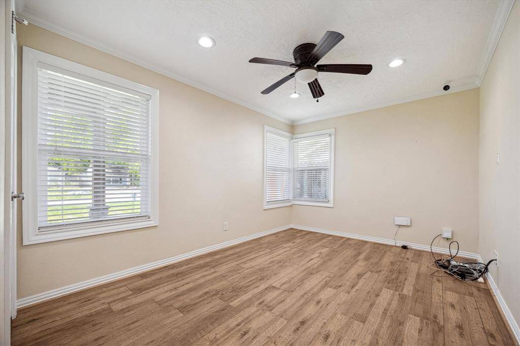 One of two secondary bedrooms