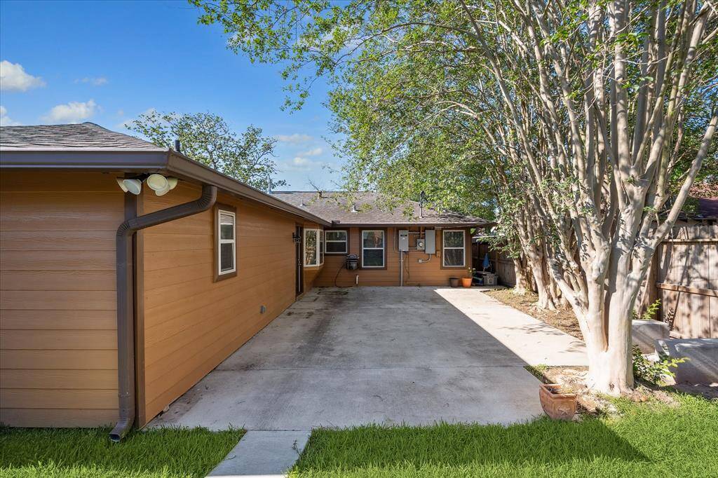 Large back patio