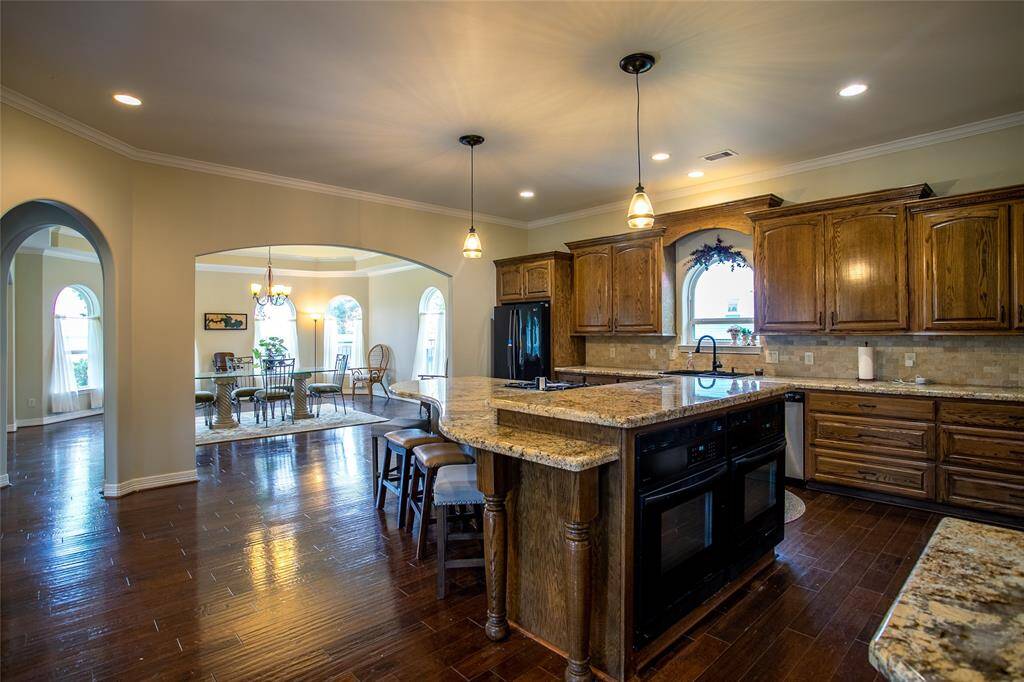 Custom cabinets and wood floors