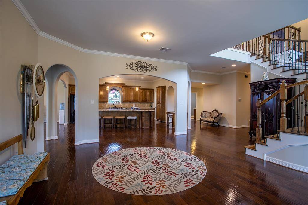 High ceilings and arched openings