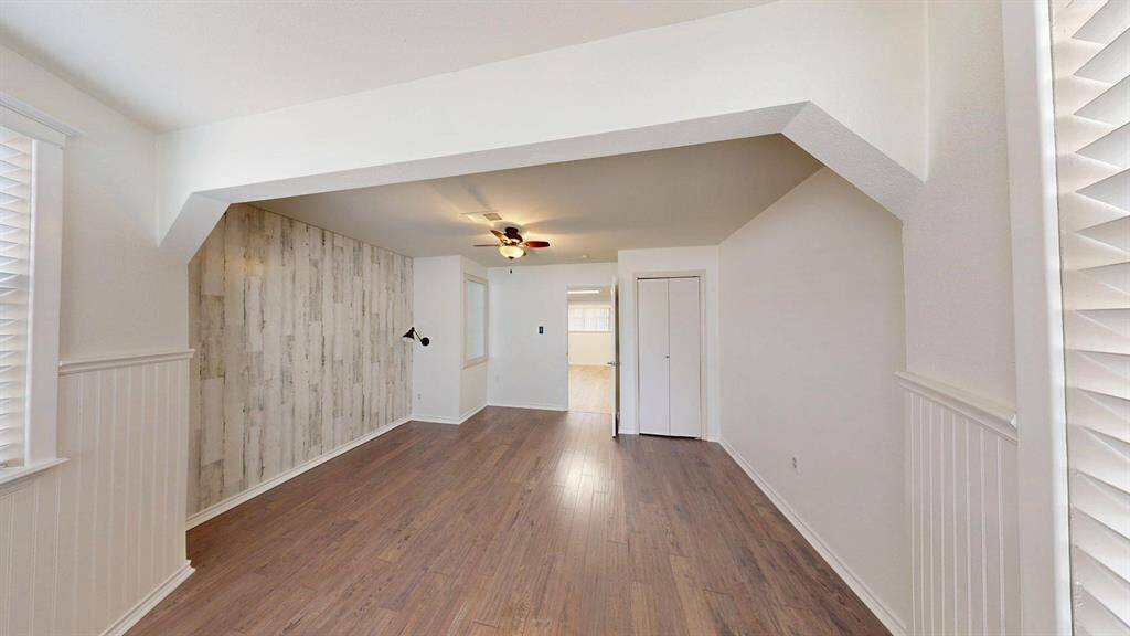 Primary bedroom has lots of space from each and every angle