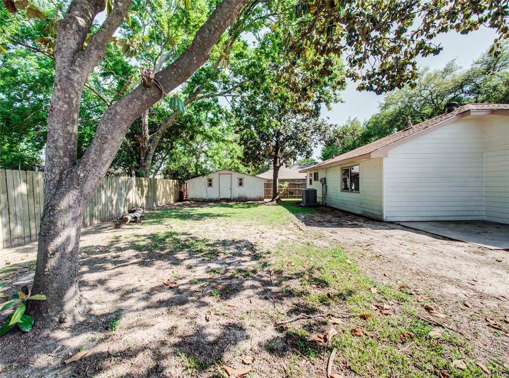 Spacious backyard w/ shed