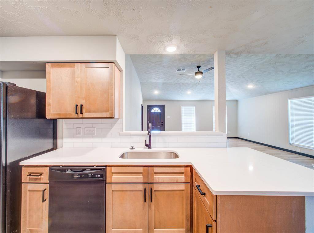 Open kitchen facing the front door