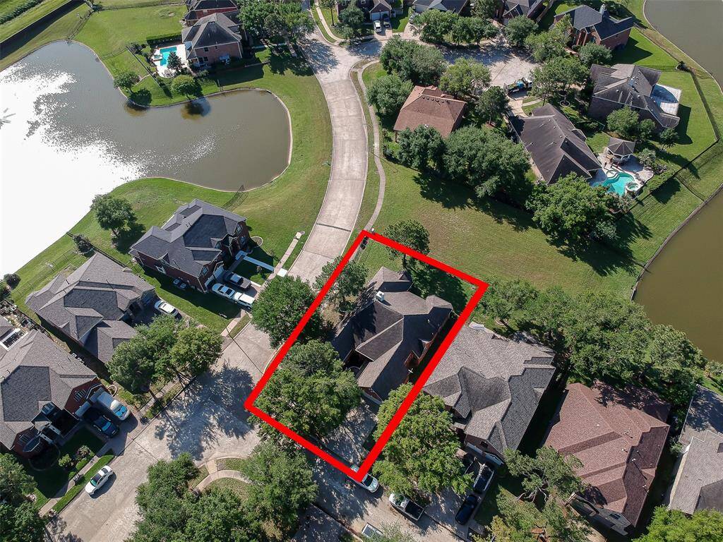 Aerial view of the home.