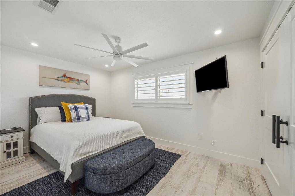guest room off of family room with private bath