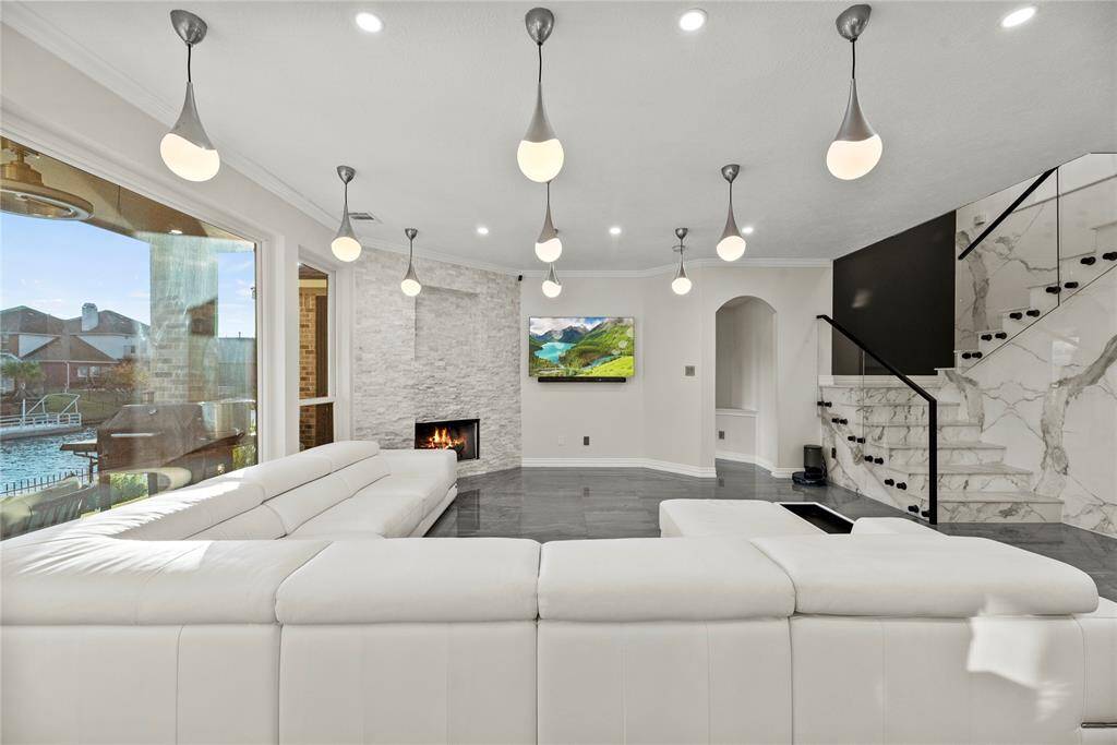 Another view of the spacious family room.
