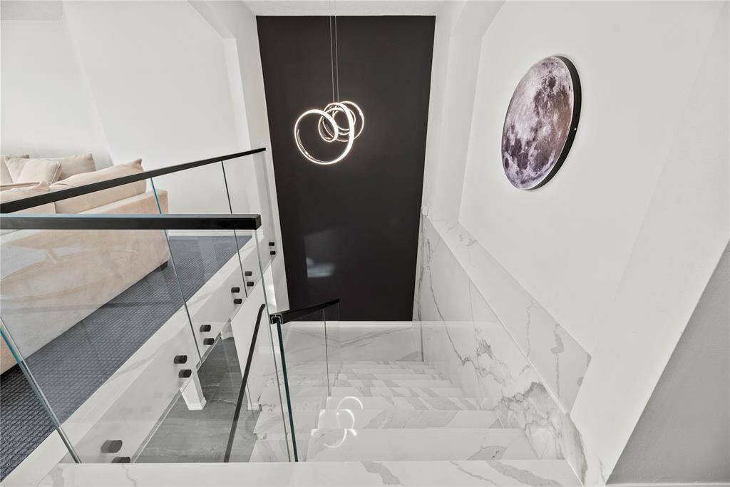 View from the top of the stairs.
