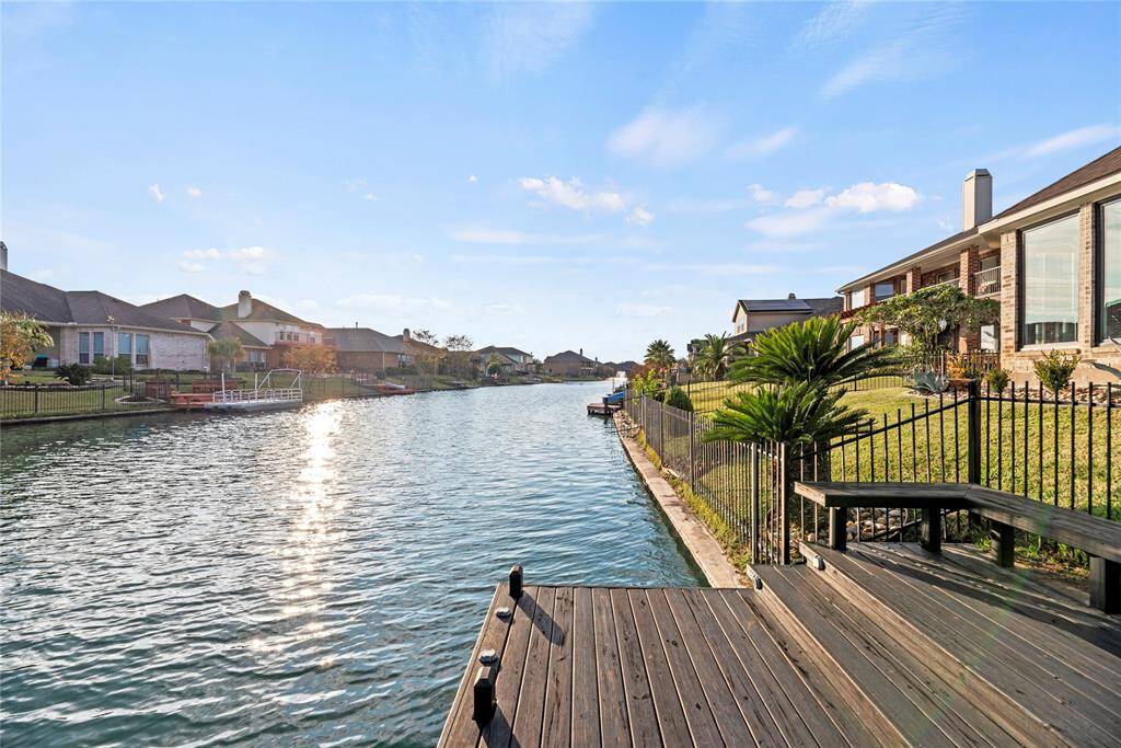 View of the canal from the deck.