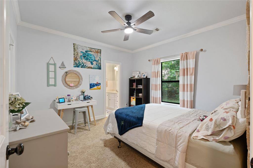 One of the bedrooms that shares the Jack and Jill bathroom.