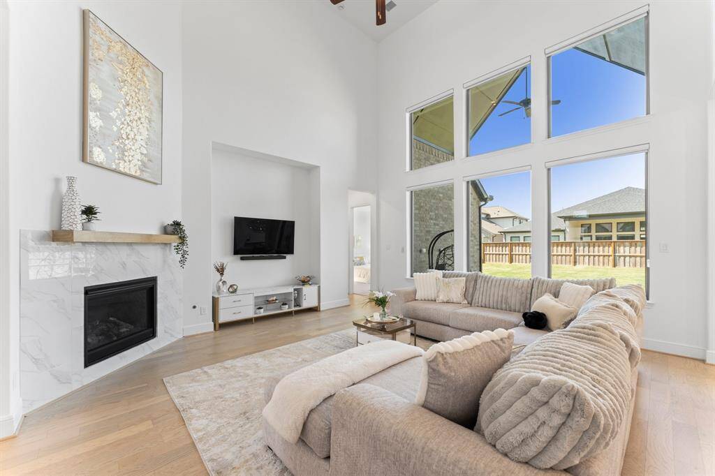 The gorgeous oversized windows in the family room are truly spectacular!