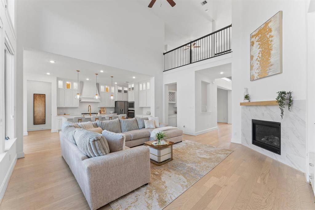 This oversized family room is perfect for family gatherings!
