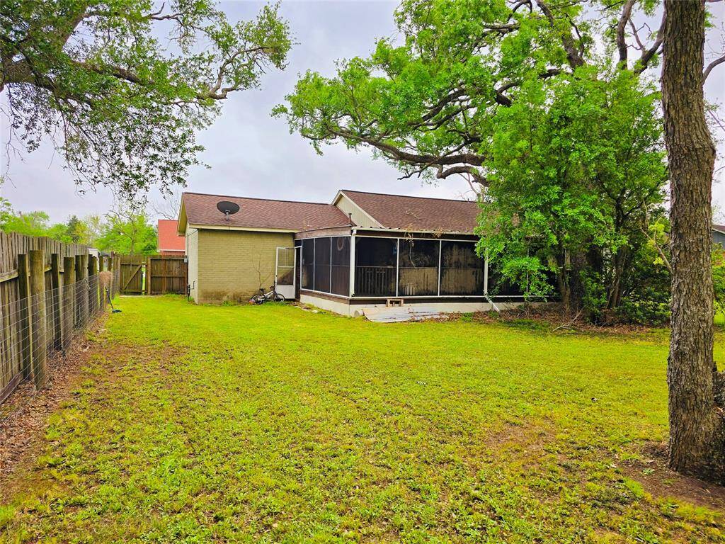 Fenced cleared lot