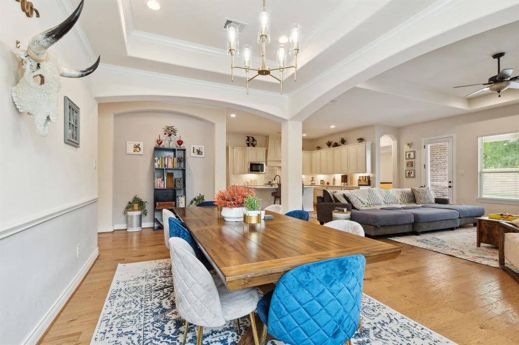 This flexible space is set-up as a formal dining room.